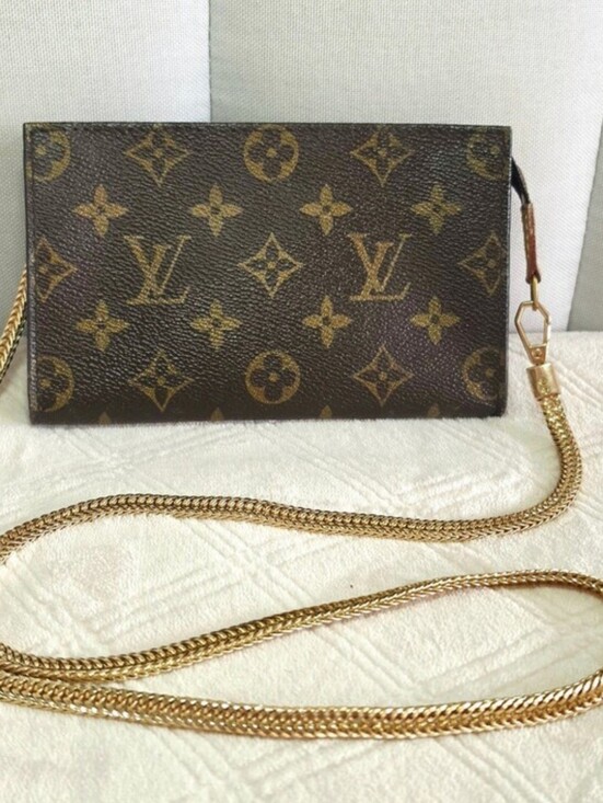 Louis Vuitton Handbags - 100% Authentic Louis Vuitton Monogram Pouch With Added Chain